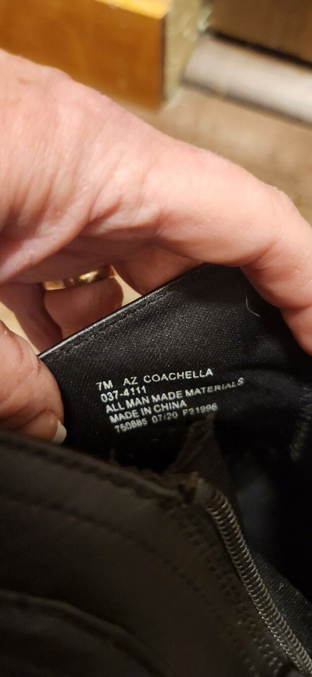 Ladies Arizona Coachella Size 7 Black Zip Up Ankle Boots Faux Leather - Picture 12 of 12